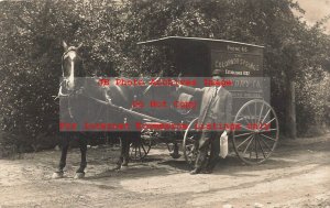 CO, Colorado Springs, Colorado, RPPC, Laundry Company Horse Drawn Wagon