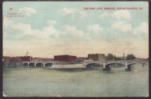 Second Ave Bridge,Cedar Rapids,IA Postcard