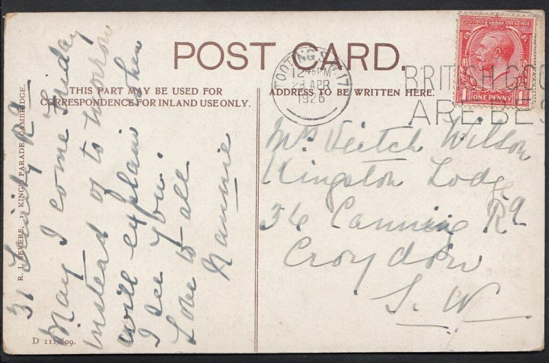 Genealogy Postcard - Family History - Wilson - Croydon - London   BT964