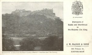 Postcard Scotland Edinburgh seen from Roof Garden Mackie's Luncheon & Tea Rooms