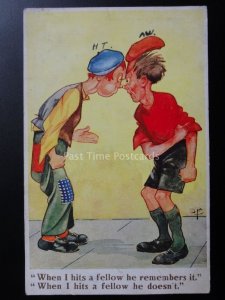 G.F.Christie: Fighting Theme: WHEN I HITS A FELLOW HE REMEMBERS IT.....c1936