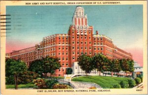 New Army and Naval Hospital Hot Springs National Park AR Postcard PC63