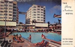Miami Beach Florida~Sherry Frontenac Hotel Swimming Pool~Beauty Sunbathing~1951