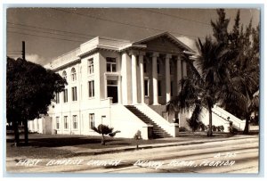 1946 First Baptist Church Delray Beach Florida FL RPPC Photo Vintage Postcard