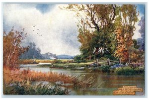 c1910 Picturesque Hertfordshire on the Colne England Oilette Tuck Art Postcard