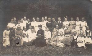 Lorch Württemberg Germany 1910s RPPC Real Photo Postcard Large Group Women Girls