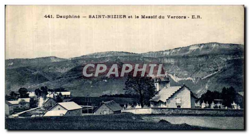 Old Postcard Dauphine Saint Nizier and the Massif du Vercors