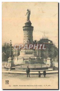 CARTE Postal Dijon Old Statue of Resistance