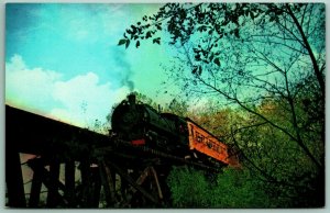 Baldwin Saddle Tanker Indiana Railway Museum Westport IN UNP Chrome Postcard G6