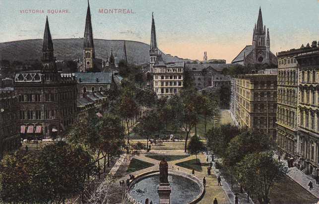 Victoria Square - Montreal QC, Quebec, Canada - pm 1915 - DB