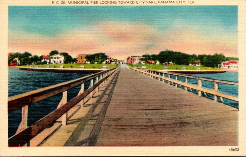 Florida Panama City Municipal Pier Looking Toward City Park