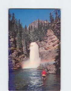 Postcard Trick Falls in Glacier National Park Montana USA