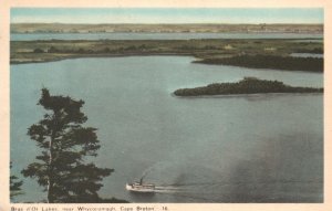 Vintage Postcard 1951 Bras d'or Lakes near Whycocomagh Breton Island Canada