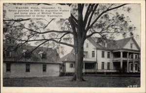 Gloucester Virginia VA Warner Hall Burial Place of Mildred Warner Vintage PC