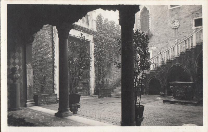 Italy Venice patio real photo postcard