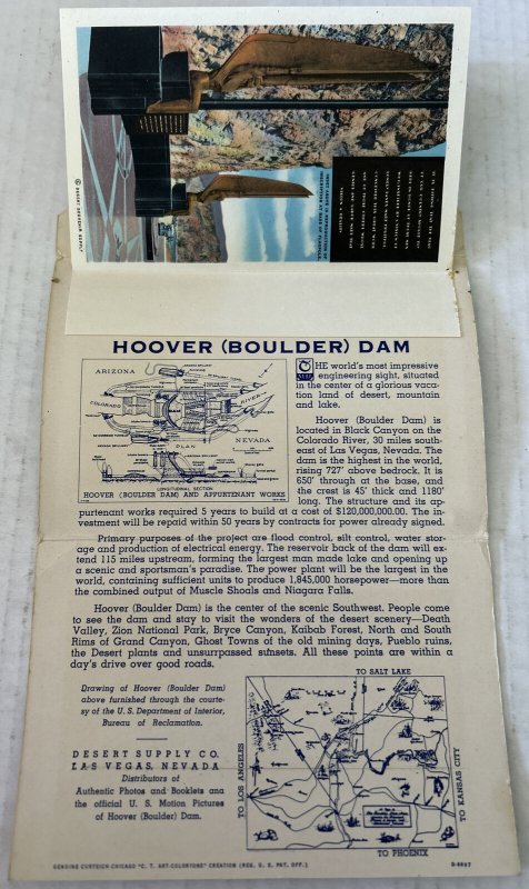 Hoover (Boulder) Dam Nevada 18 Postcards Souvenir Folder