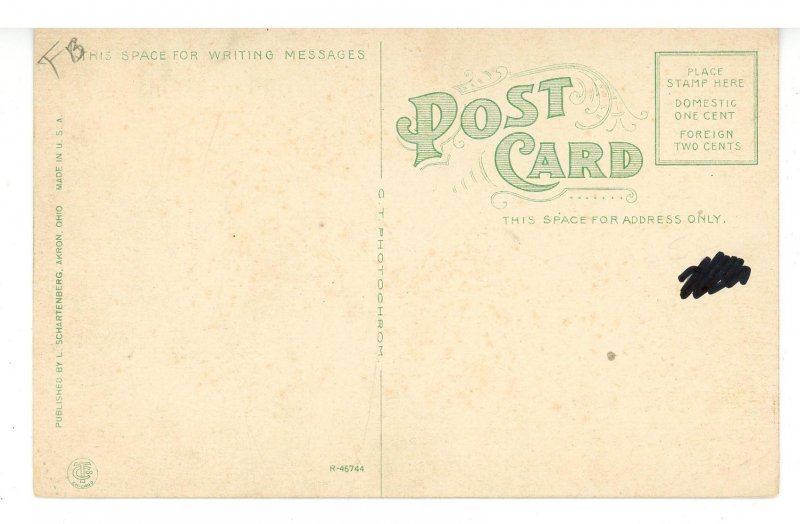 OH - Akron. Main Street Looking North at Night