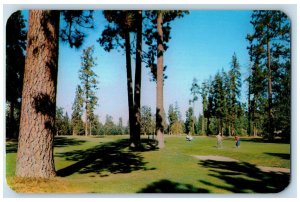 Coeur d'Alene Idaho Postcard Hayden Lake Golf Course Scene c1960 Vintage Antique