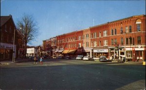 Randolph Vermont VT Coca Cola 1950s Street Scene Vintage Postcard