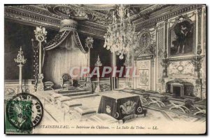 Old Postcard Fontainebleau Interior of the Chateau The throne room