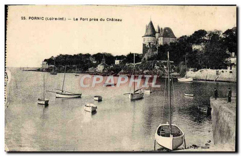 Old Postcard Pornic near the Port du Chateau