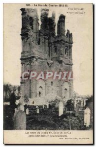Old Postcard Militaria Great War 1914 15 Towers of Mount Sr Eloi after their ...