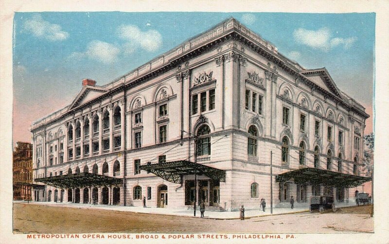 Metropolitan Opera House, Broad & Poplar Streets, Philadelphia, Early Postcard