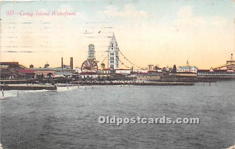 Waterfront Coney Island, NY, USA Amusement Park 1911 