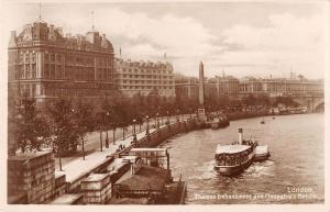 uk24384 thames embankment and cleopatras needle london real photo uk