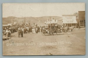 PHILIP SD FIRST HARVEST FESTIVAL ANTIQUE REAL PHOTO POSTCARD RPPC