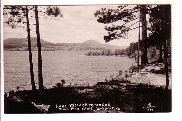 Real Photo, Lake Memphremagog from Pine Bluff, Newport, Vermont,