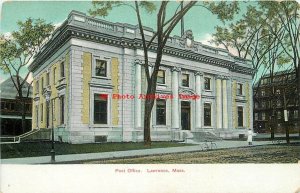 8 Postcards, Lawrence, Massachusetts, High School-Post Office-Mills-Water Tower