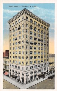 J51/ Charlotte North Carolina Postcard c1910 Realty Building 227