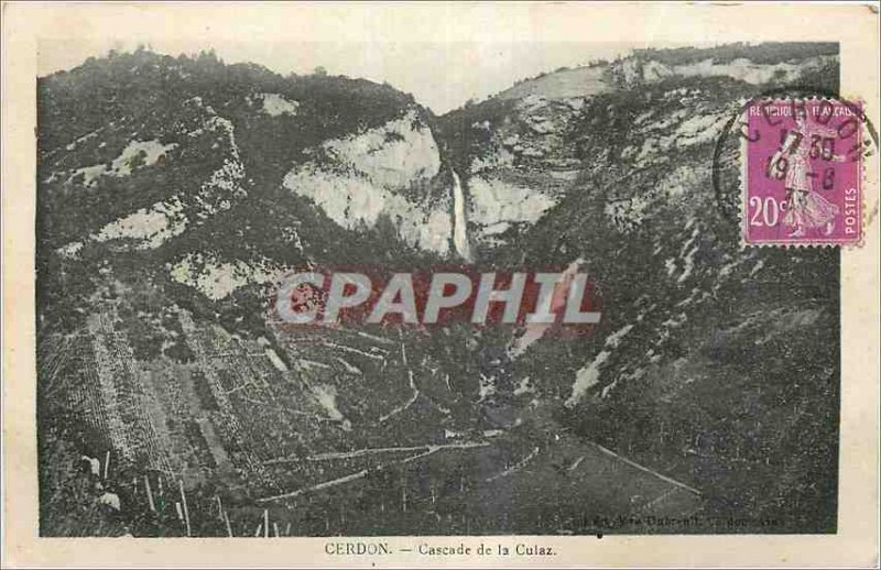 Postcard Old Cerdon Cascade Culaz