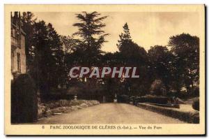 Old Postcard From Cleres Zoological Park View From Park Zoo