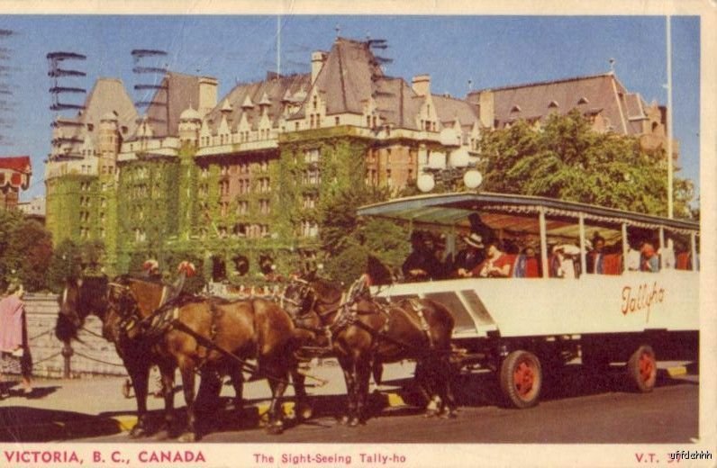 HORSE-DRIVEN SIGHT-SEEING TALLY-HO VICTORIA B.C. CANADA