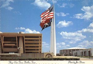 Flags City Hall - Dallas, Texas TX Postcard