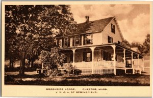 Brookside Lodge Camp Chester MA YWCA of Springfield Vintage Postcard T20