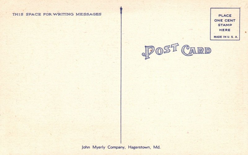 Vintage Postcard 1920's Views of U. S. Post Office Hagerstown Maryland