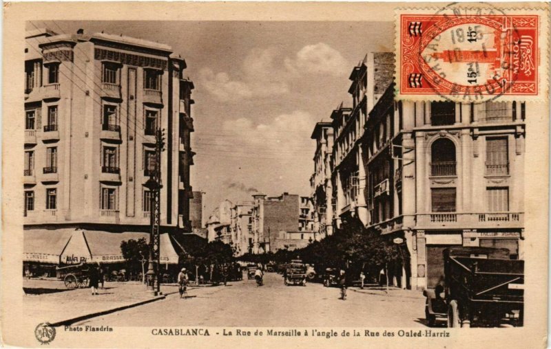 CPA AK CASABLANCA La Rue de Marseille a l'angle de la Rue MAROC (824617)