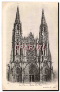 Old Postcard Rouen The church Saint Ouen