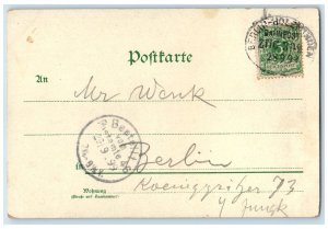 1899 Schloss Sanssouci Greetings From Potsdam Germany Antique Posted Postcard