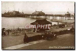 Old Postcard Brighton West Pier Esplanade