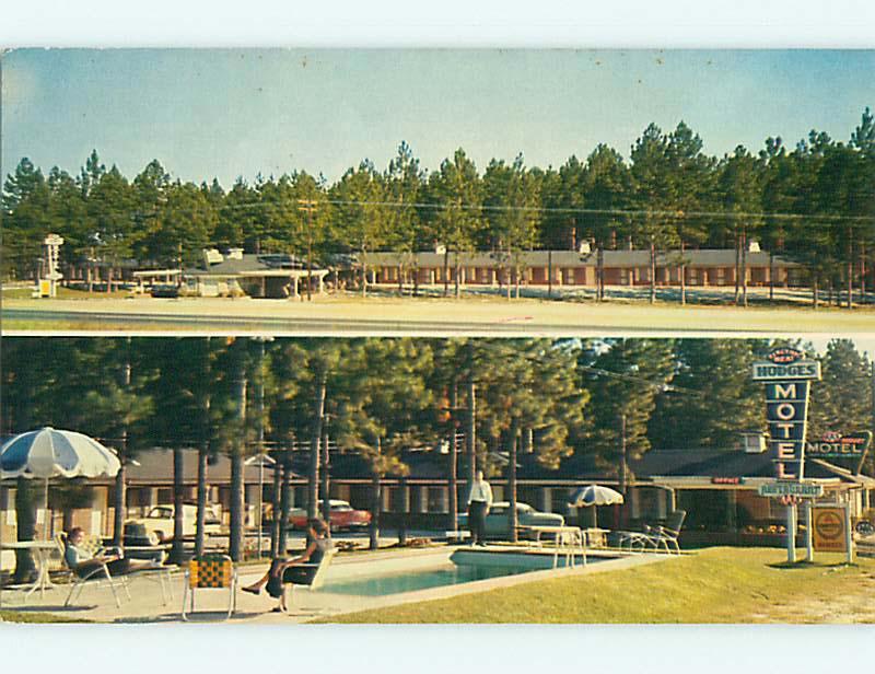 Unused Pre-1980 POOL & OLD CARS & ALAMO PLAZA MOTEL Statesboro Georgia GA u3320