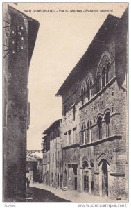San Gimignano, Via S. Mottao, Palazzo Martini, Siena, Toscana, Italy, 00-10s
