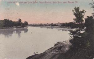 Illinois Geneseo View Looking North East From Fones Camp Grounds Rock River 1908