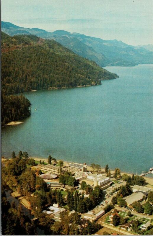 Harrison Hot Springs Hotel Harrison BC Aerial View UNUSED Postcard D89