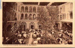 Mission Inn Historic Spanish Patio Riverside California Sepia DB Postcard 