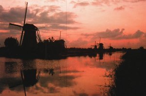 Postcard Drainage Mills Of The Kinderdijk Complex Polder The Overwaard Sail Mail