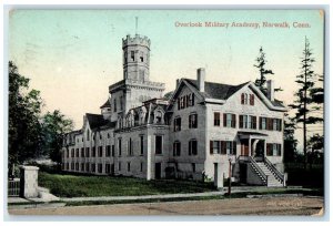 1909 Overlook Military Academy Campus Building Norwalk Connecticut CT Postcard